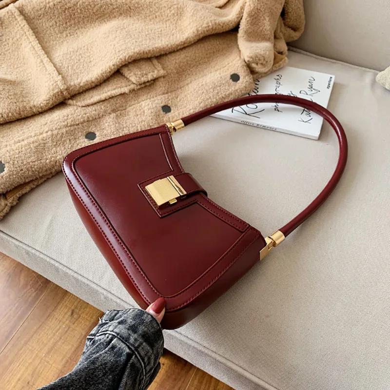 Французская нишевая сумка подмышкой красного цвета простая сумка невесты свадебная сумка на плечо винтажная текстура модная