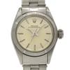 Rolex Oyster Perpetual Часы 6618 кал.1161 Серебристый циферблат Нержавеющая сталь Механические Автоматические Аналоговый дисплей Женские Б/У