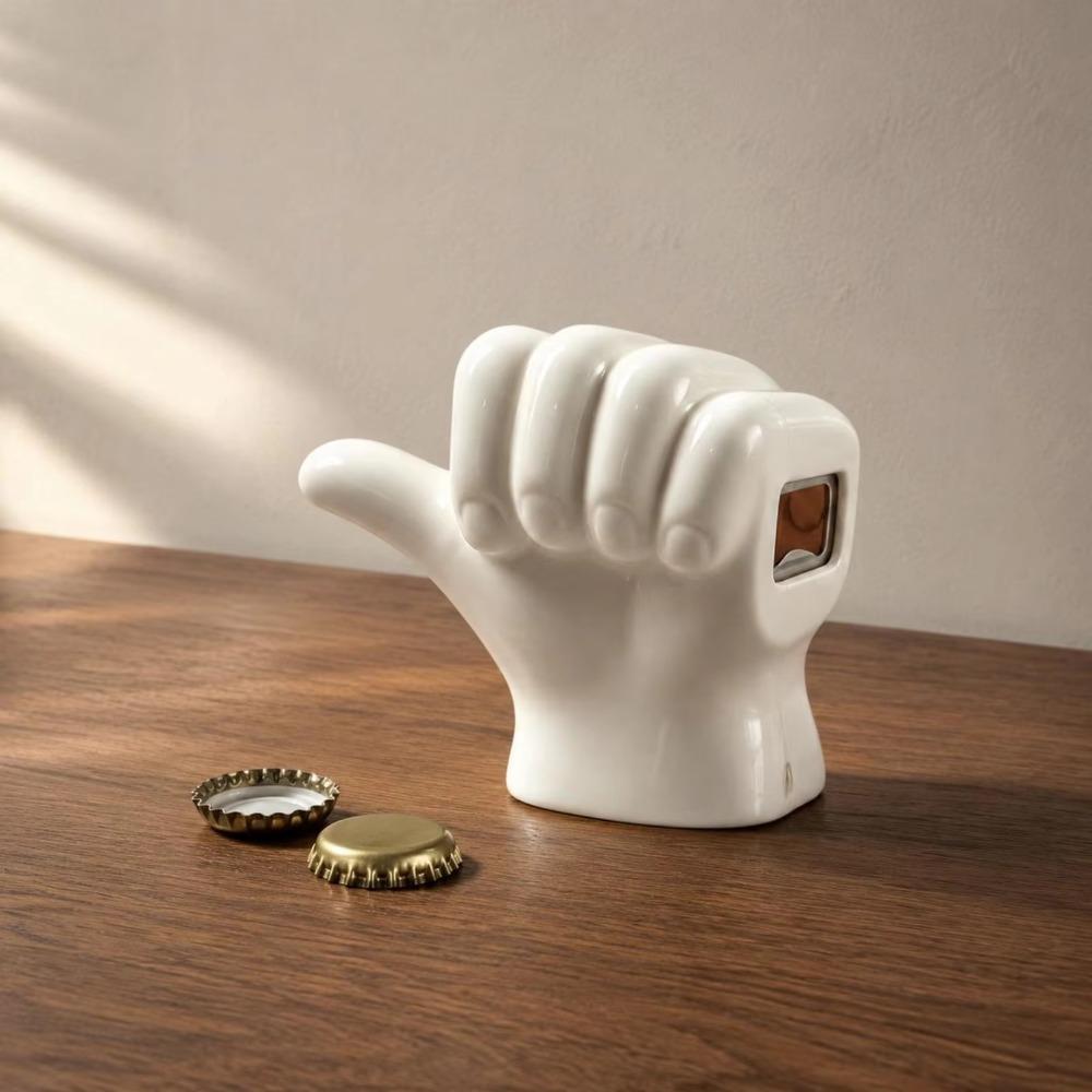 Magnetic Thumbs-Up Refrigerator Magnet Effortless Beer Bottle Cap Remover Desk Ornament Party