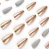 24pcs Nail Tips Fake Nials Press On Nails Glitter White Edge False Nails Long Almond French