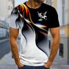 New Summer Men's Fashion T-shirt Beautiful Aurora Printed Men's T-shirt Top