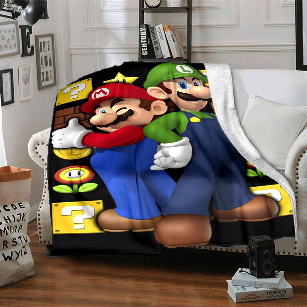 Фланелевое одеяло Mario Luigi Adventure, супермягкое, теплое, уютное, для дивана, кровати, офиса, путешествий, всесезонное, домашний декор, подарок