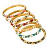 Floral Colorful Flower Bangle Traditional Women's Hand Bracelet  Jewelry Gifts