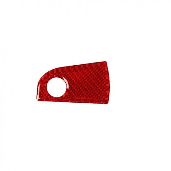 Red Carbon Fiber Storage Box Handle Cover Trim For Alfa Romeo Giulia 2017-