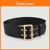 Faux Leather Wide Waist Belt With Pin Buckle For Fashion Accessories