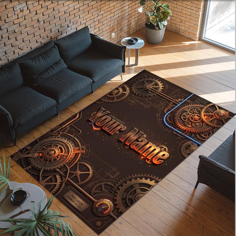Other Similar Designs Theme Crystal Velvet Rug Personalized Custom Name Text Soft Floor Mat Home Decor
