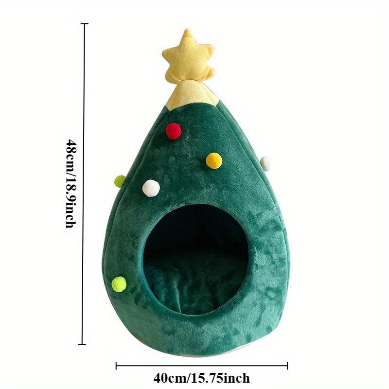 Новая Рождественская елка Кошачий туалет питомник Зимний теплый наполнитель для домашних животных Зимний кошачий домик Товары для домашних животных Кровать для домашних животных