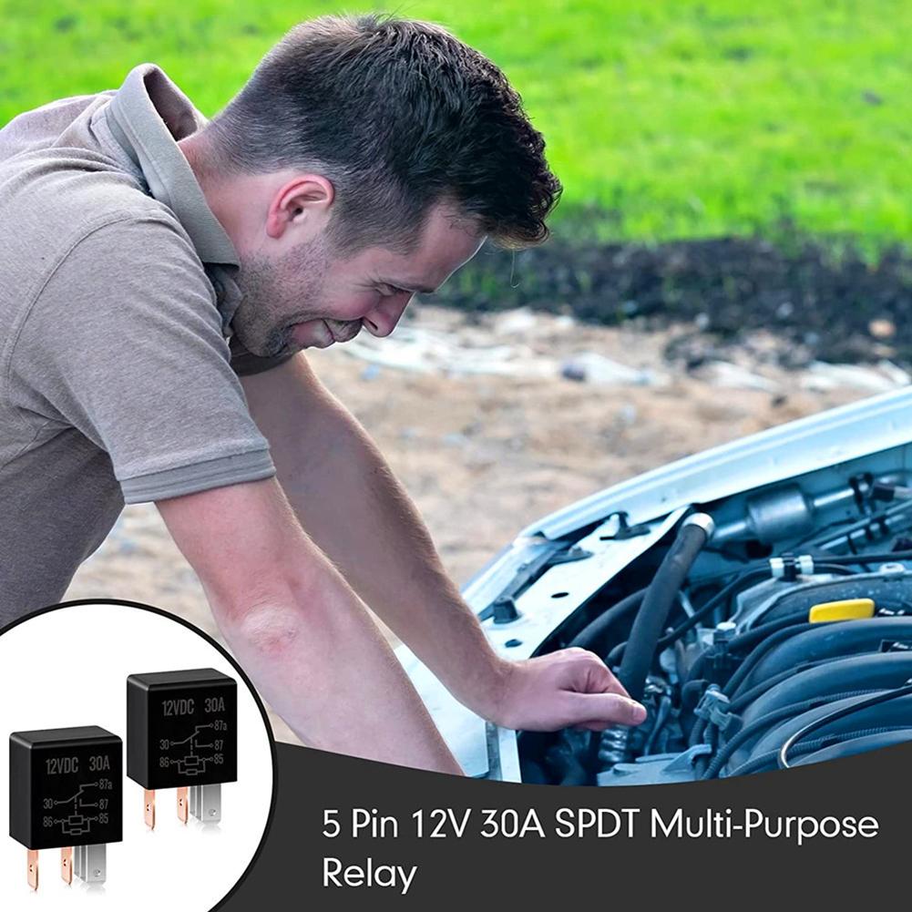 Автомобильные реле 12 В, 30 А, релейная коробка, 12 В, 5-контактное реле