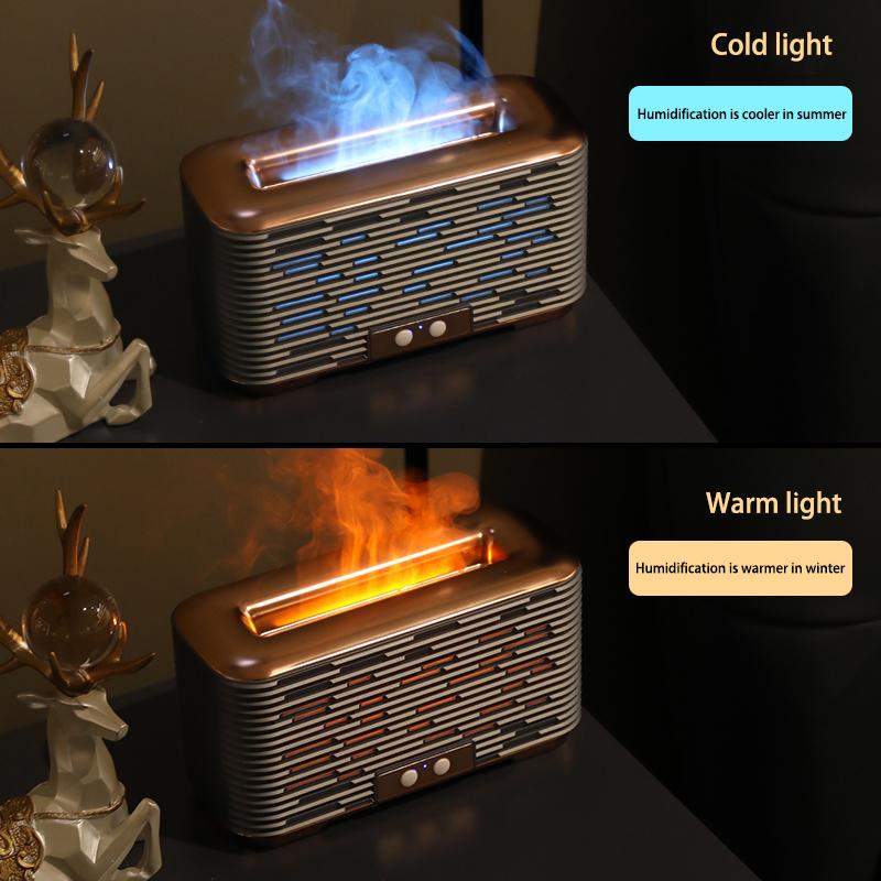 3D Home Flame Diffuser USB Perfume Mini Bedroom Flame Humidifier Difusor de Aroma Ultrasonic Umidificador de Ar Air Humidifier