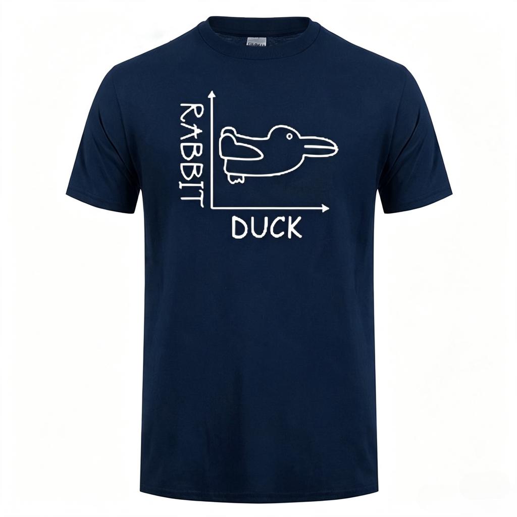 Duck Rabbit Fun Math T Shirt Fathers Day Present Birthday Gift For Unisexs And Unisexs Funny Adult Summer Tshirt