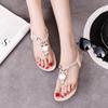 Женская обувь 2018 года, лето, новые бохо-слондшипы с бисером и принтом совы, женские пляжные сандалии на плоской подошве