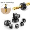 Drill Stoper Collar Set Stop Bit Ring Shaft Limit Metric Lock Steel Press Depth Ajustable Positioner Hole Guide Woodwork Tools