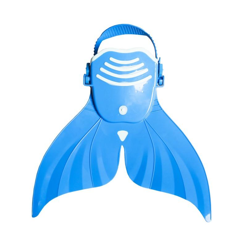 Kids Mermaid Tail Fins Swim Training Flippers One-Piece Whale Fin Children Swimming Practice
