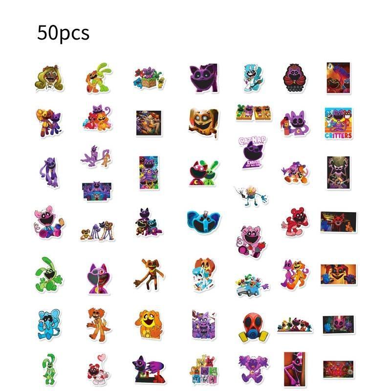 Милые мультяшные наклейки с животными Smiling Critters для автомобиля, ноутбука, телефона, холодильника, водонепроницаемый ПВХ-материал