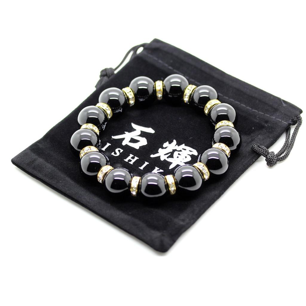 AAAA лучший натуральный камень оникс 16 мм молитвенный браслет из бусин натуральный камень [Sekki] [b103]