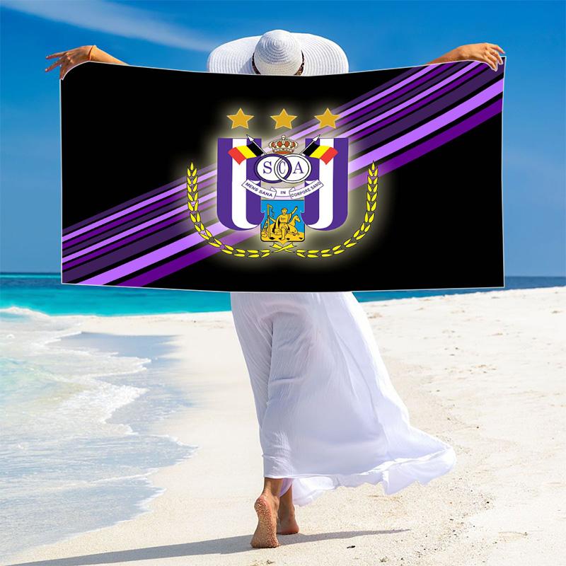 RSC Anderlecht Print Beach Towel, Large Soft Quick Dry Towel for Beach Camping Swimming