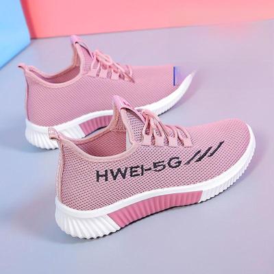 Корейская повседневная обувь из дышащей ткани на весну/лето - модная женская спортивная и одинарная обувь, идеально подходящая для международных заказов.
