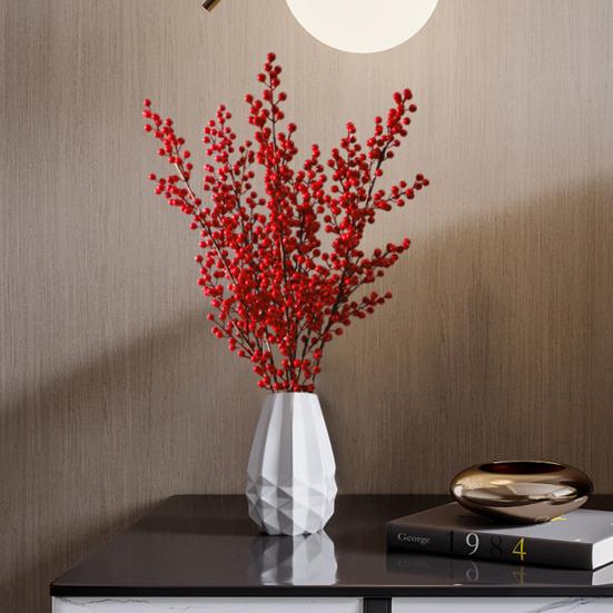 Имитация красных фруктов, не выцветающая, сделай сам, легкая декоративная поддельная пена, красные фрукты, ветка растения для сада