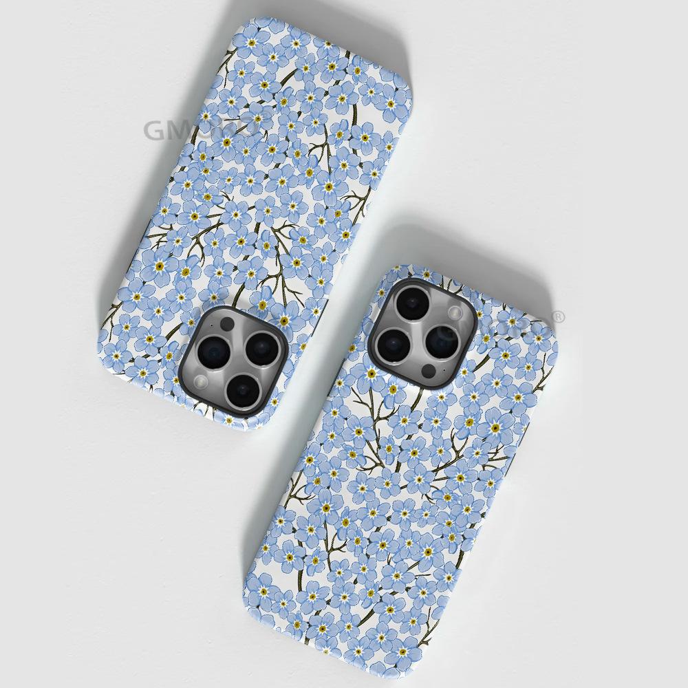 Внешняя торговля для синего цветочного магнитного чехла для мобильного телефона iPhone вся серия на обработку по карте Apple 17PM защитная крышка