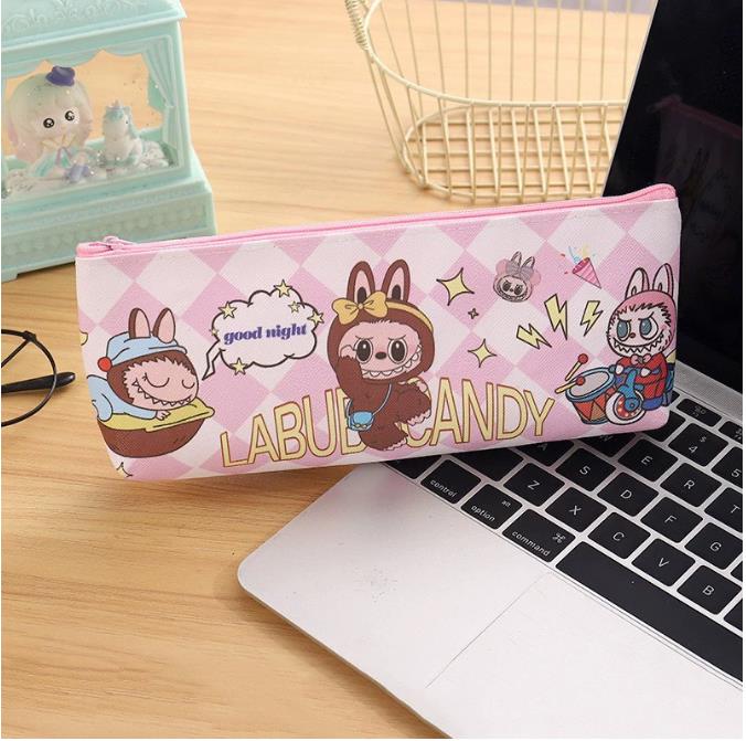 Пеналы Labubu, пенал для карандашей Abubu, держатель, коробка для девочек, офисных студентов, органайзер для школьных канцелярских принадлежностей
