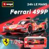 Ббураго 1:24 Ferrari 499P #83#51 330 488 250 FXXK 458 Автомобиль из сплава Модель автомобиля Игрушка Коллекция Подарок Множество стилей на выбор