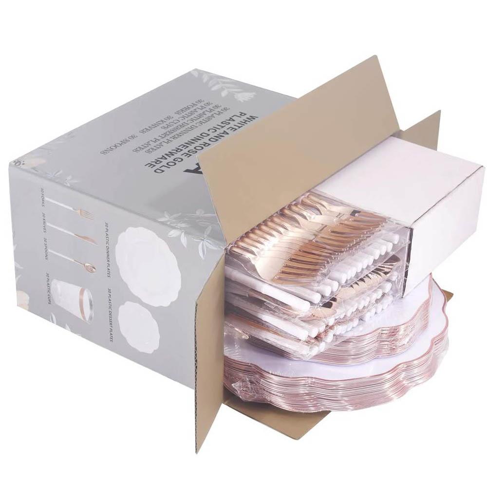 10 персон 60 шт одноразовые столовые приборы бронзирование кружево пластик тарелка чашка столовое серебро комбинированный набор день рождения свадьба вечеринка принадлежности