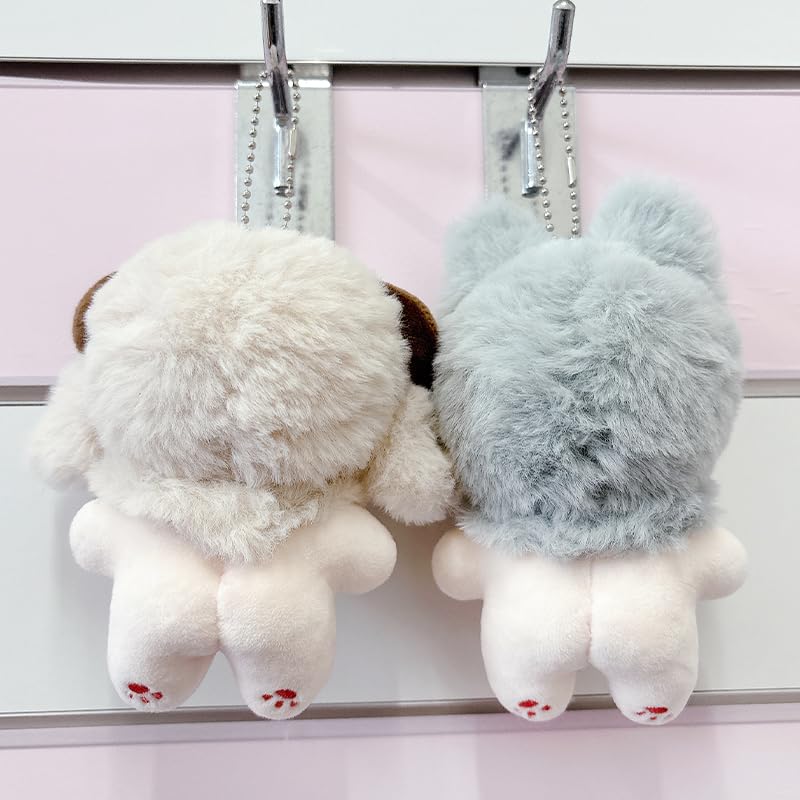 МАНКОТТОН 10 см плюшевая игрушка пушистые уши Кемо серые без атрибутов [Товар]