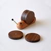 Snail Coaster Drink of 5 Wooden Cup Heat Mat Snail Shaped Decoration Set Resistant Coasters for Table Protection