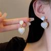 Fashion Korean Rhinestone Love Dangle Earrings for Women Girl Gift Jewelry Wholesale
