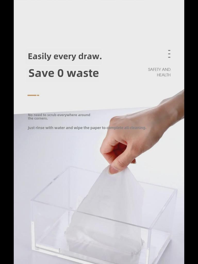 Elegant Acrylic Tissue Box - Modern, Decorative Napkin Storage for Living Room