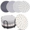 8/10 Pcs Cotton Rope Woven Trivet Placemats Braided Hot Pads Natural Dinner Plate Mat Set  Desk