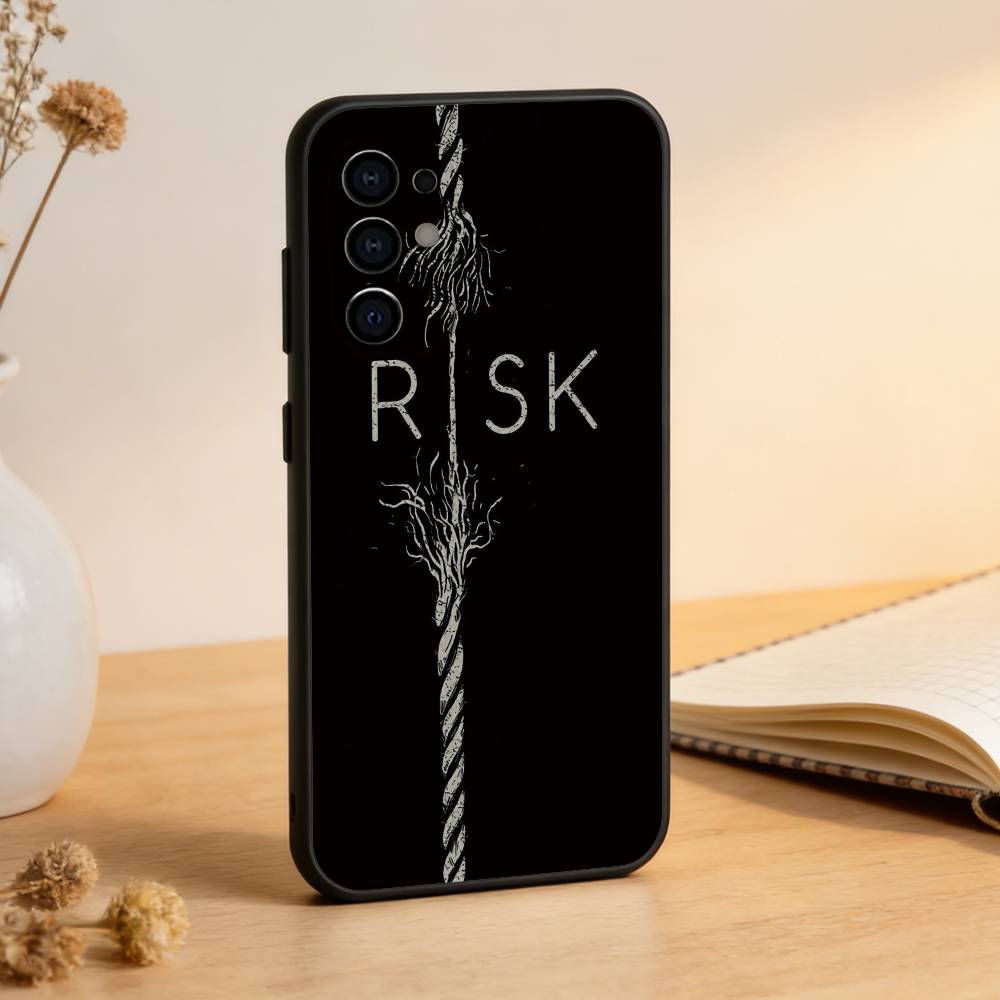 Чехол для телефона Day Trader Trading RISK RICH для Samsung S25, S24, S21, S22, S23, S30, Ultra, S20, Plus, Fe, Lite, Note, 10, Черный