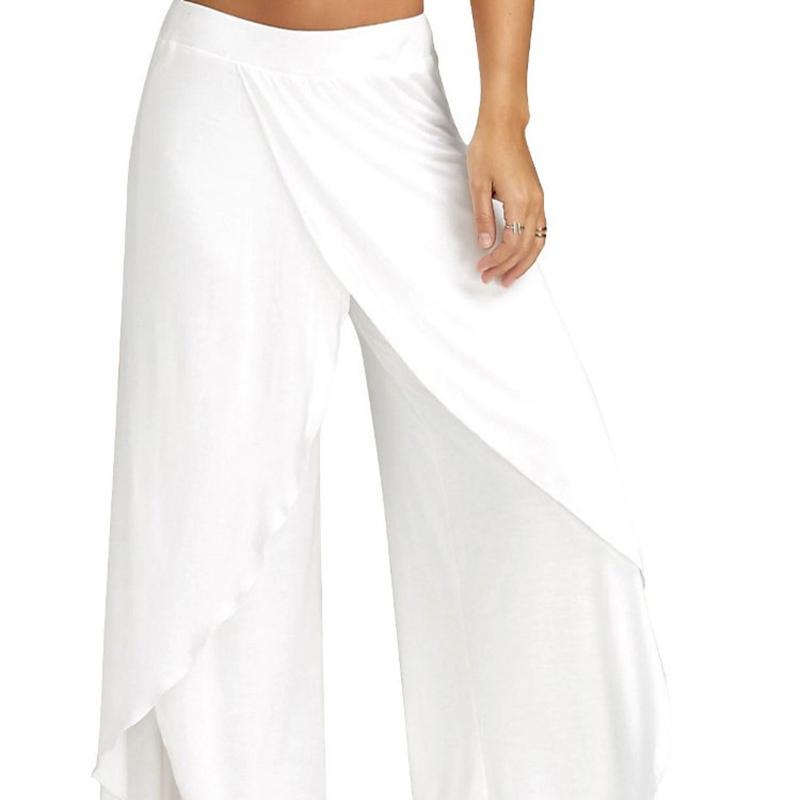 Женские повседневные брюки, свободные однотонные широкие брюки, спортивные штаны для йоги