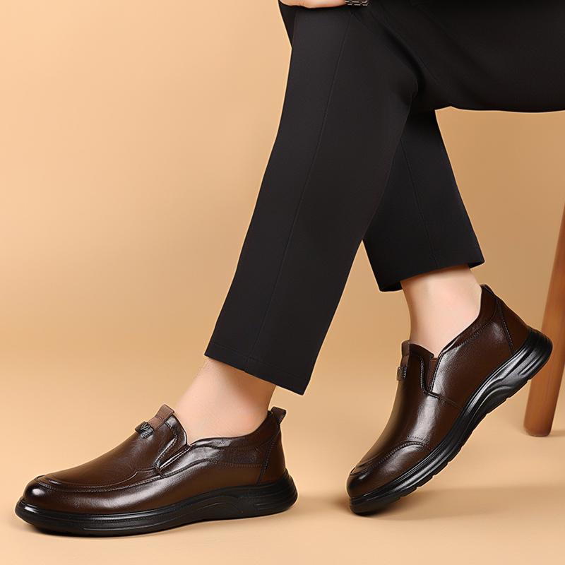 Fashion Leather Shoes For Man Genuine Leather Casual Shoes Fashion Business Oxford Shoes High Quality Designer Work Shoes