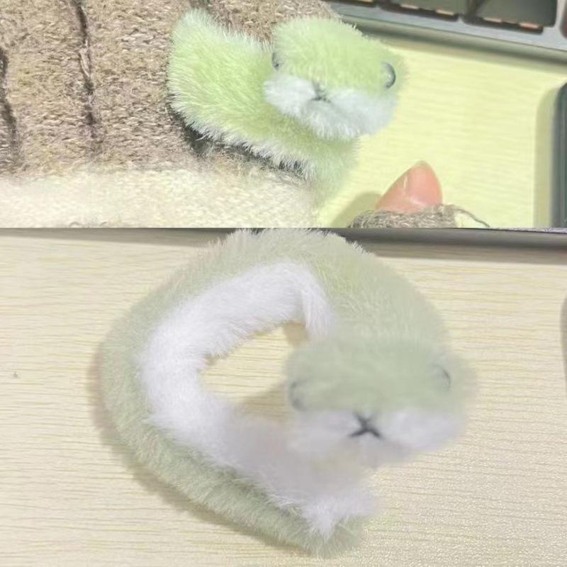 Милая плюшевая игрушка-змея, Тканевая кукла для детей, Плюшевая игрушка-зеленая змея, Украшение для дивана и гостиной