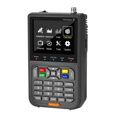 V8 Finder2 спутниковый искатель сигнала измеритель 3.5" HD LCD экран 4000mAh перезаряжаемый для DVB-S/S2 MPEG-2/4 H.264 8 бит ресивер