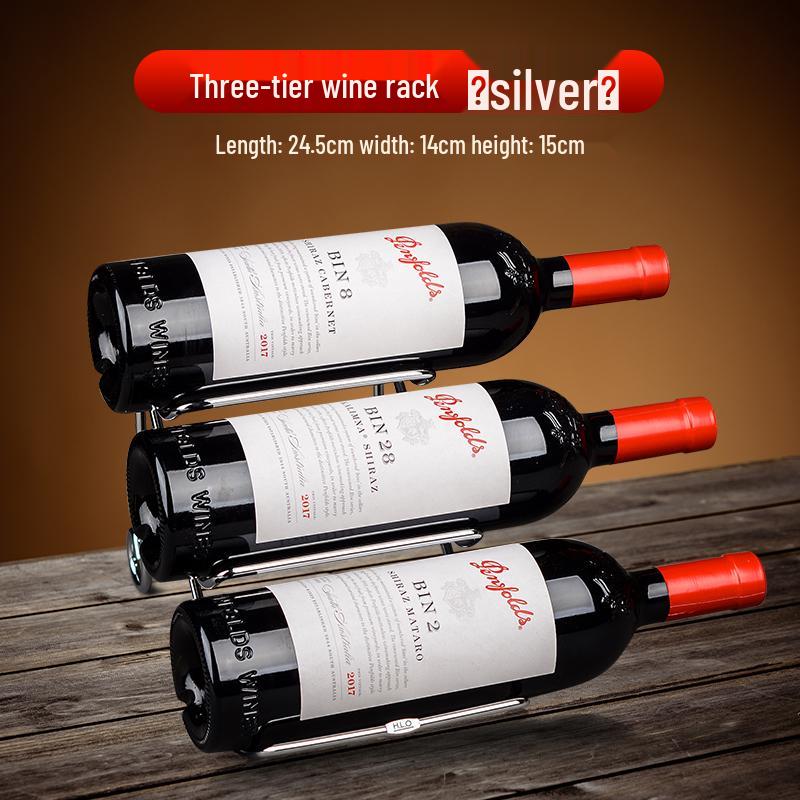 Luxury Red Wine Holder: Elegant Slanted Display Rack for Bottles
