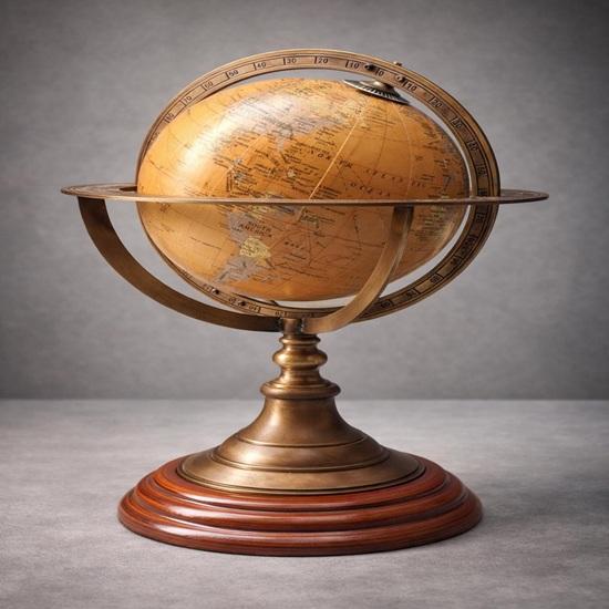 Brass Armillary Sphere Globe Nautical Desk Decor 30.48 cm Wedding Anniversary Birthday Home Office Study Room Decor