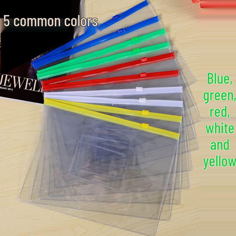 Transparent PVC Zipper File Bag