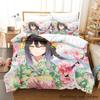 Комплект постельного белья Kawaii Kyaru Single Twin Full Queen King Size Bed Set Adult Kid Bedroom Duvetcover Sets Anime Grils