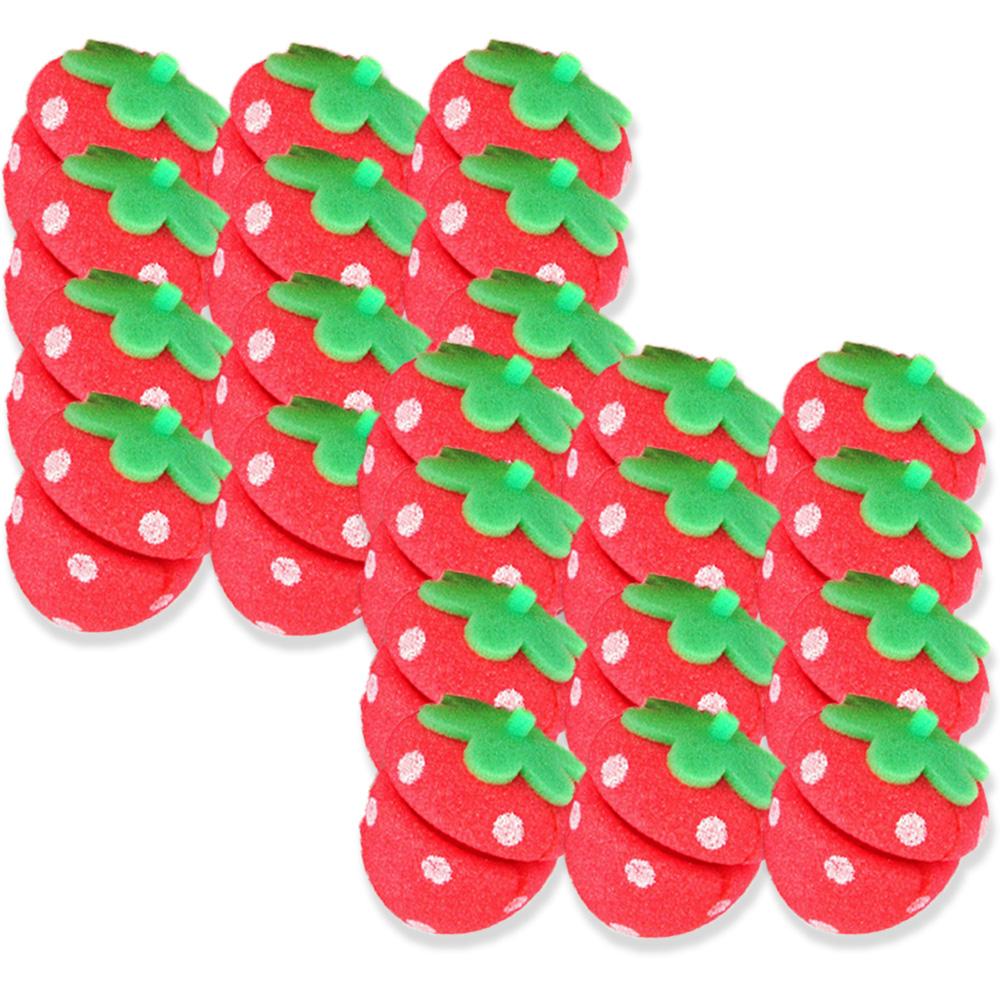 Клубничные бигуди без нагрева Клубничные бигуди из пеноматериала Клубничные бигуди для женщин Клубничные бигуди-губки для кудрей Парикмахерская Инструмент для укладки вьющихся волос