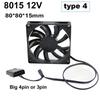 8 см 8015 8025 DC 12v 3pin big 4pin xh 2.54 2pin бесщеточный охлаждающий вентилятор 80x80x25 мм радиатор 80*80*15 для корпуса ПК GPU