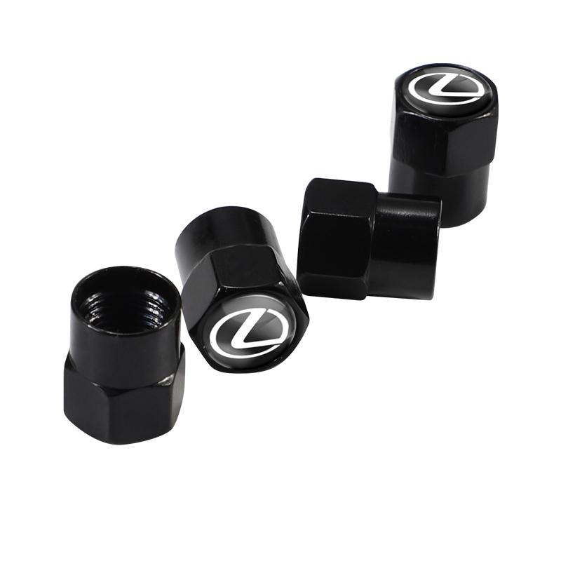 SKIA7 4Pcs Car Tire Valve Caps Alloy Dust Cap For Lexus RX330 IS250 Ct200h ES300h RX350 IS300h ES350 Car Styling Accessories Valve Cap