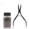 1000Pcs 4.0mm Micro Rings Beads With Stainless Steel Microlinks Hair Extension Pliers For I Tip Hair Extension Tools