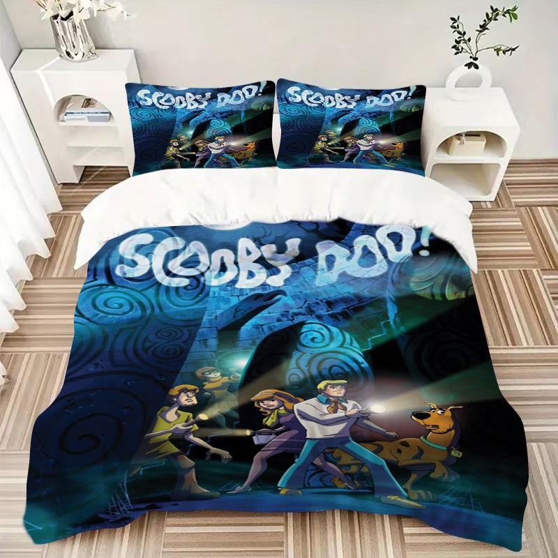 Scoobydoo Mystery Night Print 3Pcs Bedding Setduvet Cover With 2 Bedropillowcase Home Birthday Gift