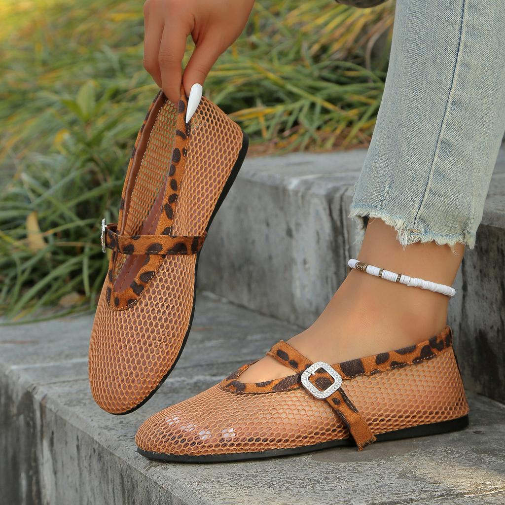 Модные летние женские балетки Новые сетчатые сандалии с перфорацией Новая дизайнерская обувь Мэри Джейн Сексуальные удобные женские лоферы Большой размер 43