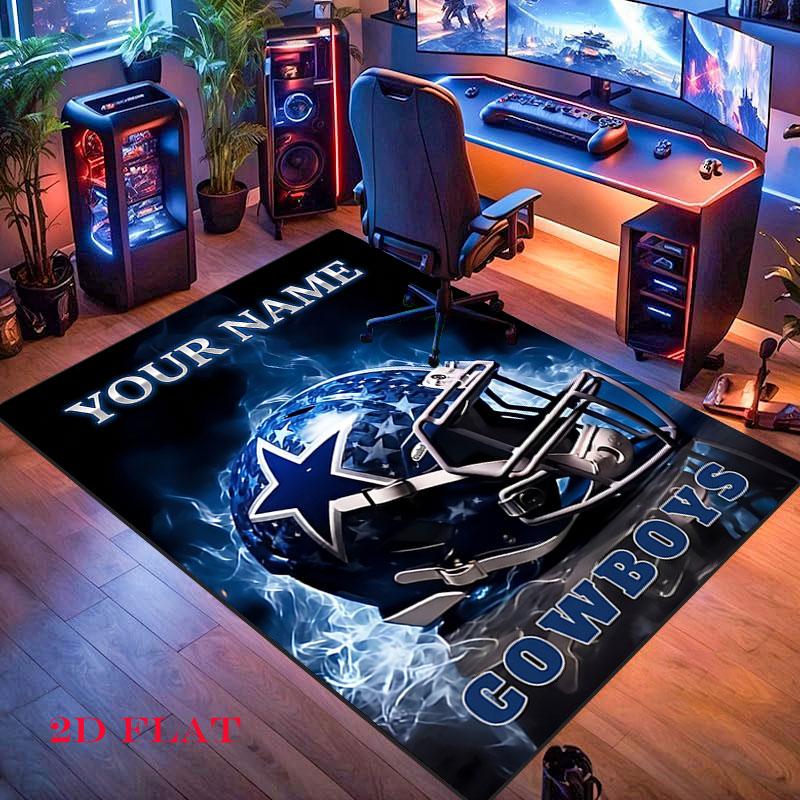 Custom Dallas Cowboys Carpet Rug for Living Room Bedroom Home Sofa Decoration,Kids play Nonslip Floor Mat