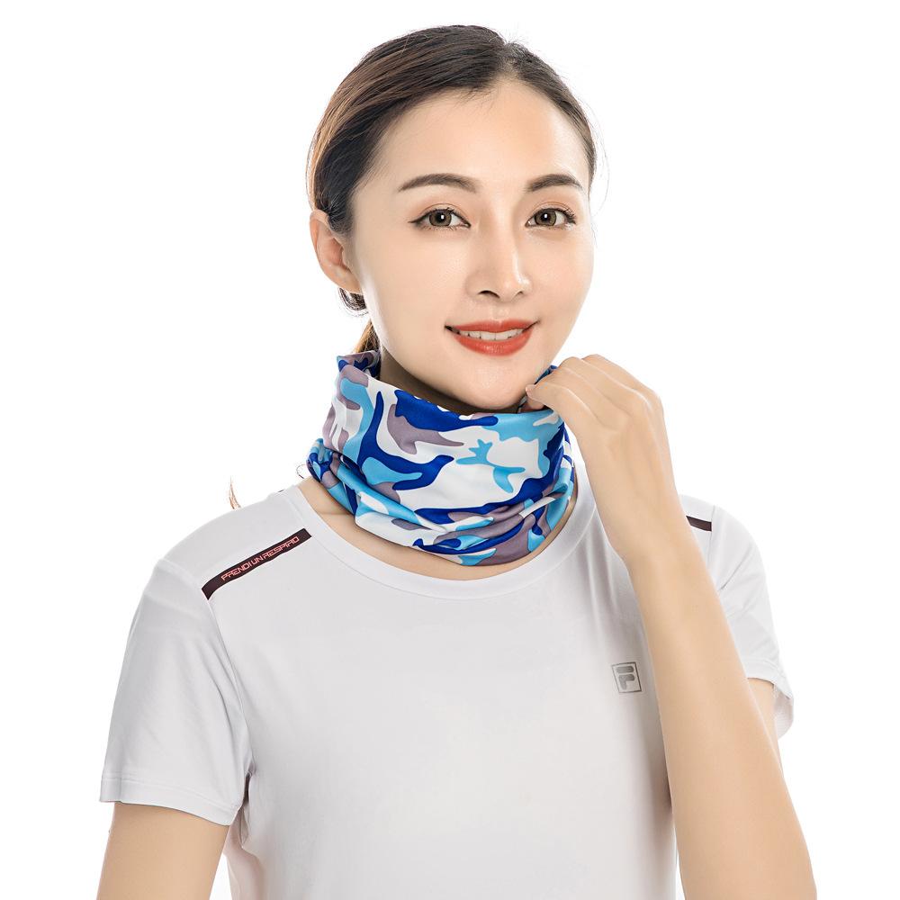Summer Sunscreen Ice Silk Headscarf Outdoor Sunscreen Cycling Mask Breathable and Sweat-absorbing Multi-functional Fishing Magic Face Towel