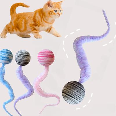 Новый Кот Разноцветный Прыгающий Мяч Комнатный Кот Червь Гусеница Эластичная Игрушка Кот Интерактивная Игрушка Аксессуары для Питомцев