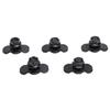 5pcs L Track Double Lug Threaded Stud Nut Fitting M10x20mm for Truck Bed Trailer Cargo Control Pickup RV ATV Black
